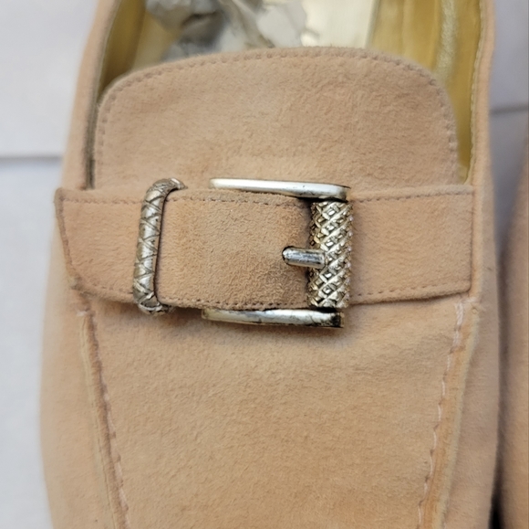 Bottega Veneta Pink Suede Loafers Size 7 - Picture 3 of 9